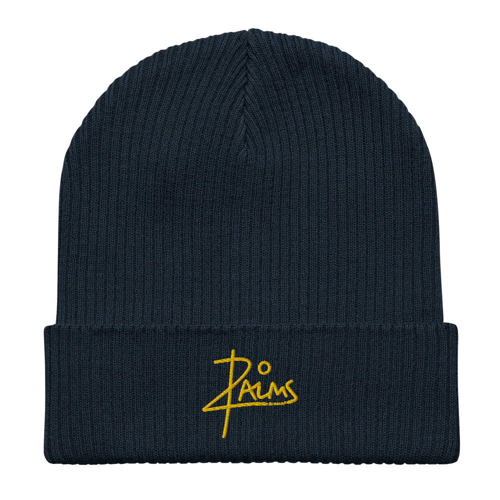 20 PALMS Organic ribbed beanie YELLOW LOGO