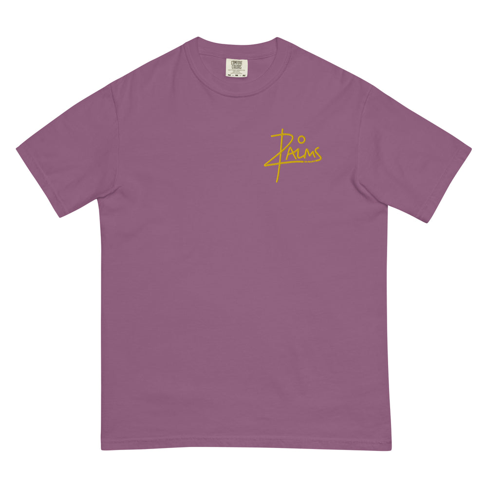 
                  
                    20 PALMS Unisex garment-dyed heavyweight t-shirt YELLOW CHEST LOGO
                  
                