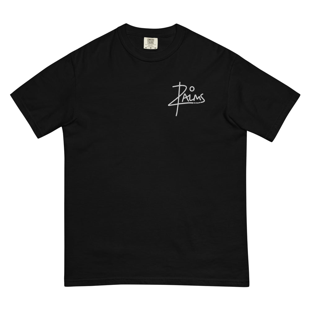 20 PALMS Unisex garment-dyed heavyweight t-shirt WHITE CHEST LOGO