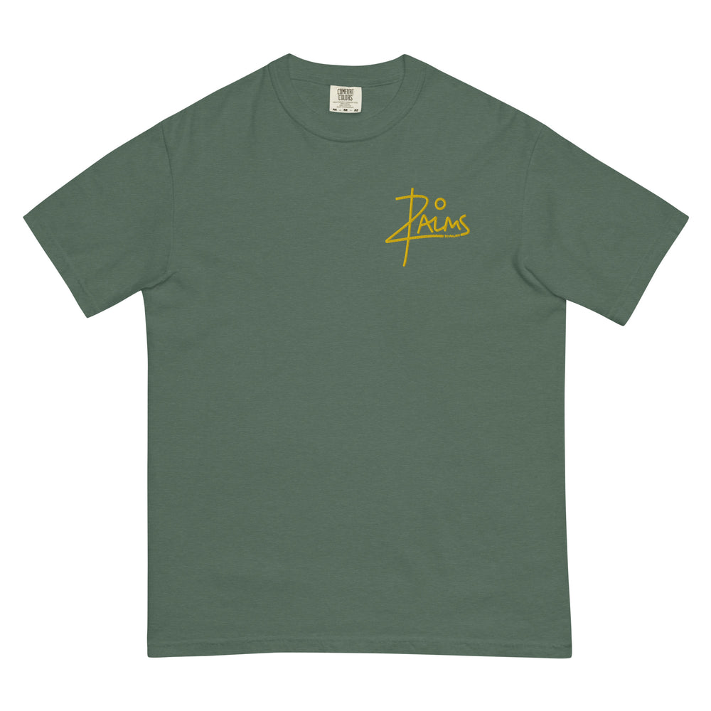 
                  
                    20 PALMS Unisex garment-dyed heavyweight t-shirt YELLOW CHEST LOGO
                  
                