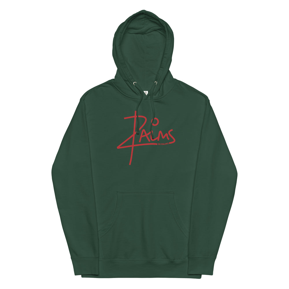 20 PALMS Unisex midweight hoodie RED LOGO
