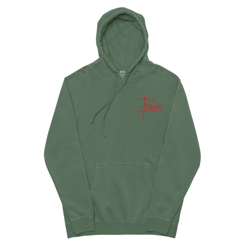 20 PALMS Unisex pigment-dyed hoodie CHEST LOGO