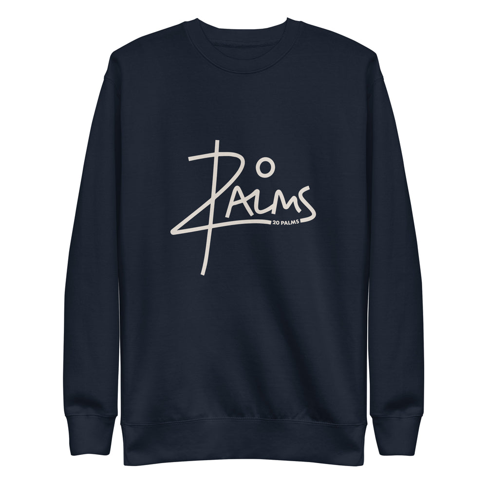 20 PALMS Unisex Premium Sweatshirt CREAM LOGO