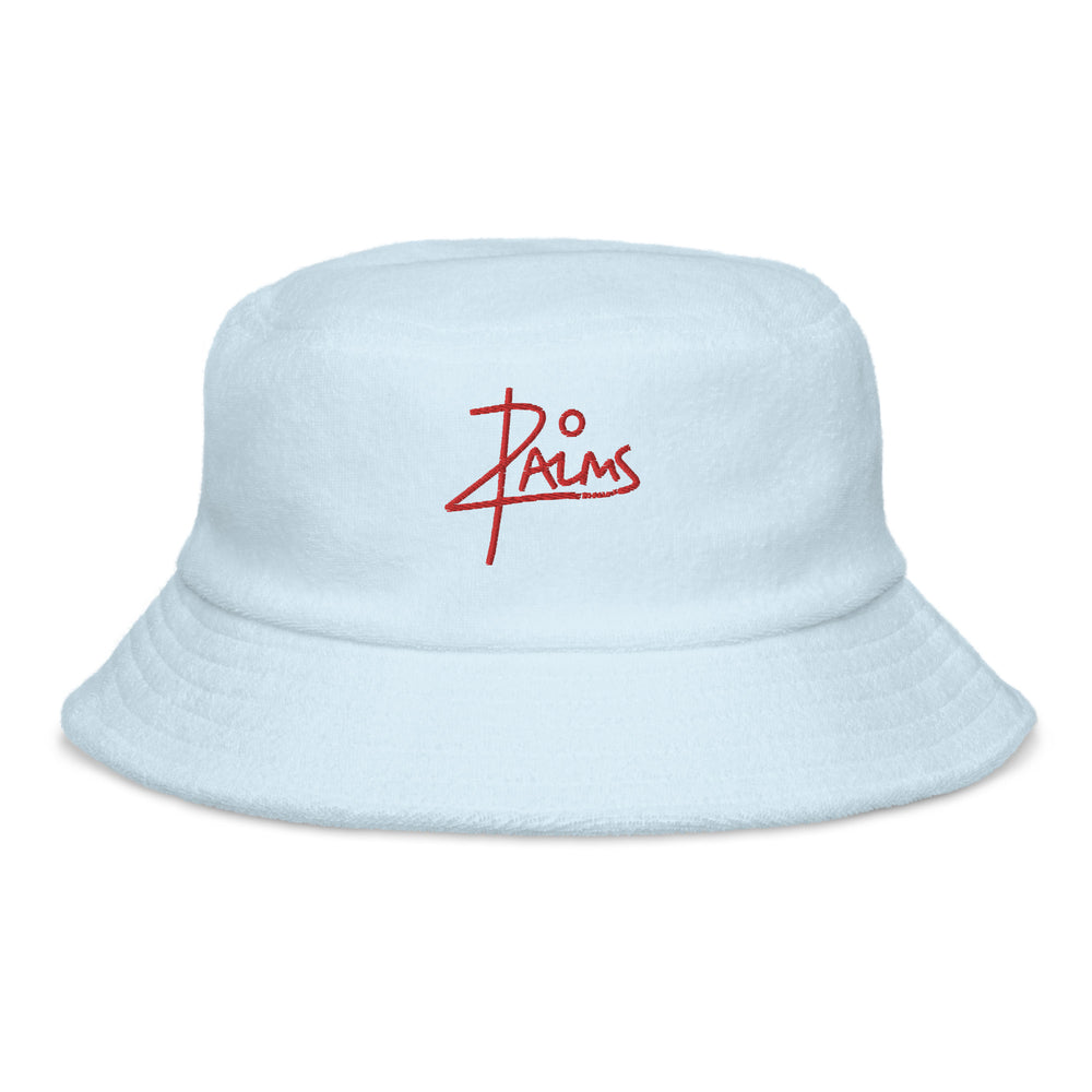 20 PALMS Unstructured terry cloth bucket hat RED LOGO